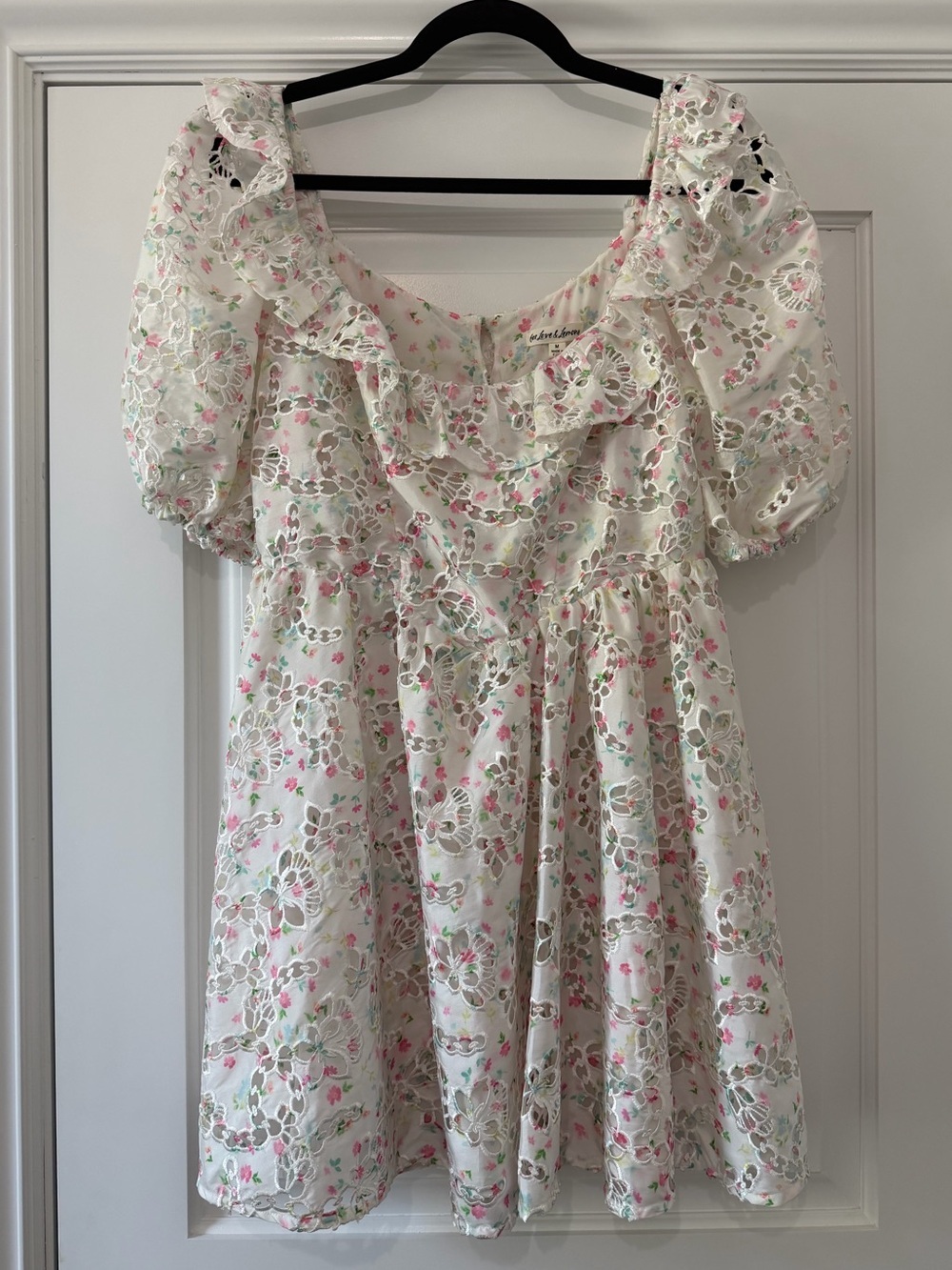 For Love & Lemons Magnolia Floral Mini Dress - Size M - NWT - White & Multi